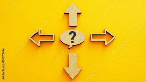 Vászonkép Decision making and choosing the right path
