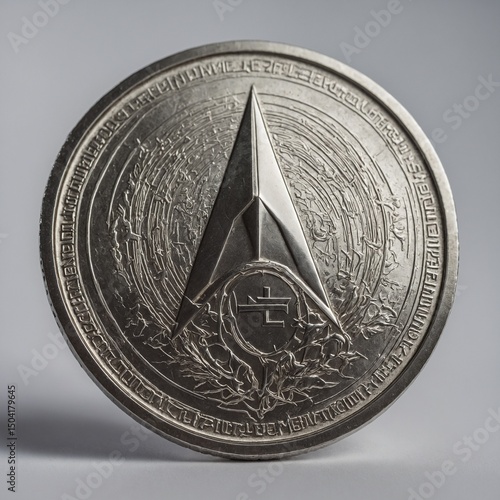 silver coin with dollar symbol