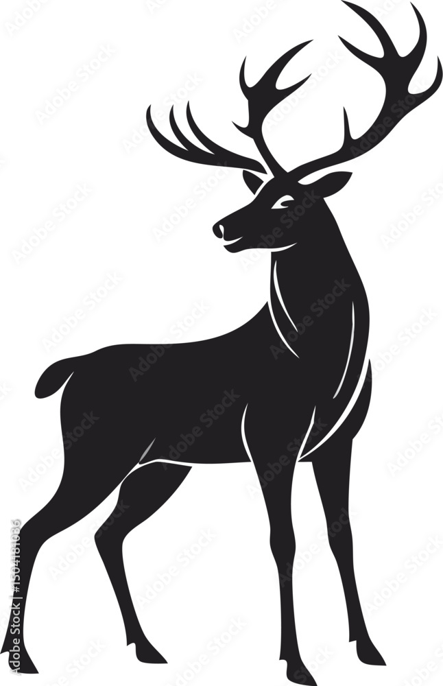 Fototapeta premium deer silhouette vector