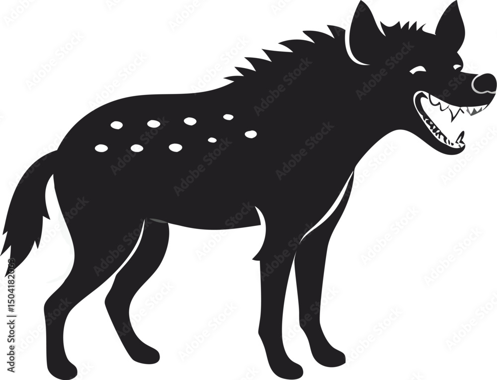 Fototapeta premium hyena silhouette vector