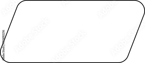 Minimalist Hand Drawn Slanted Rectangle Frame