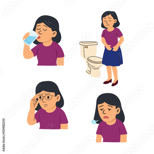 diabetes disease symptoms cartoon character