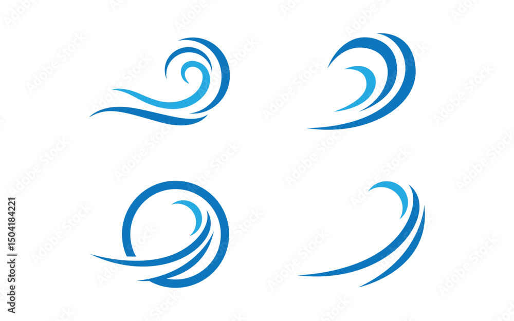 Water wave liquid vector Logo illustration design V1.162 Water wave liquid vector Logo illustration design V1.162