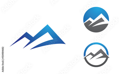 Mountain Hill icon Logo illustration design Template v.23