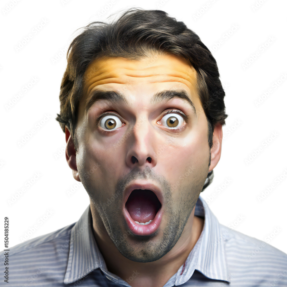 Astonished Man, Surprised Face Expression, Wide Eyes, Open Mouth, Shock Astonished Man, Surprised Face Expression, Wide Eyes, Open Mouth, Shock