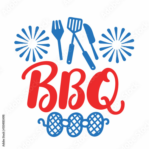 Fourth of july bbq party design