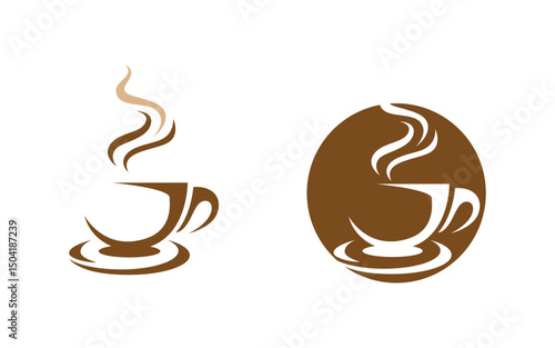 Coffee caf� Shop logo Templates Vector icon design illustration v.2