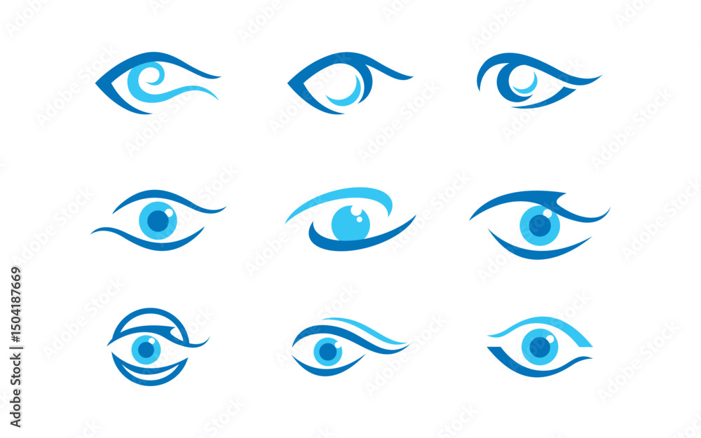 Eye clinic Healthy Care vector icon illustration design v.3 Eye clinic Healthy Care vector icon illustration design v.3