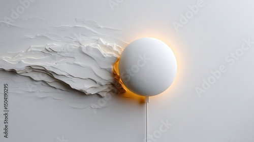 flat Earth icon featuring a glowing power plug energizing the bottom hemisphere, set against a serene white background