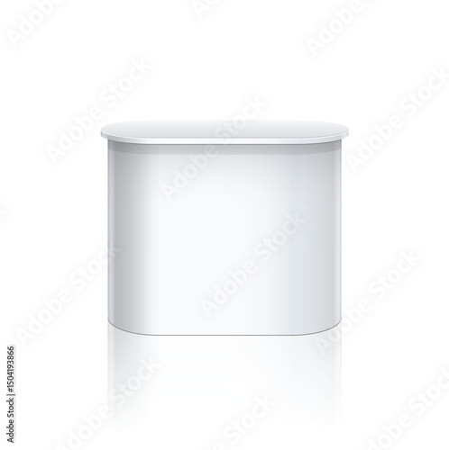 Promotion counter, Retail Trade Stand Isolated on the white background. MockUp Template For Your Design. Vector illustration.