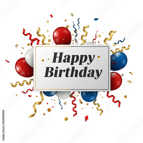 vector illustration of a happy birthday card