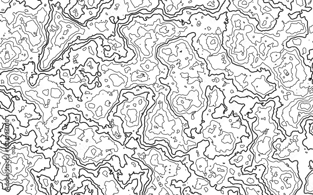 Naklejka premium Ultra-Wide Vector Map Illustration Depicting Conditional Geography, Design illustration for wall art, fabric, packaging, web, banner, app, wallpape