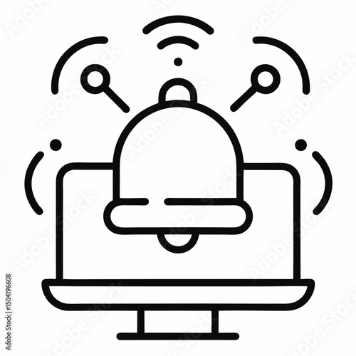 Notifications Overload Symbol – Icon Illustrating Digital Distraction & Information Stress