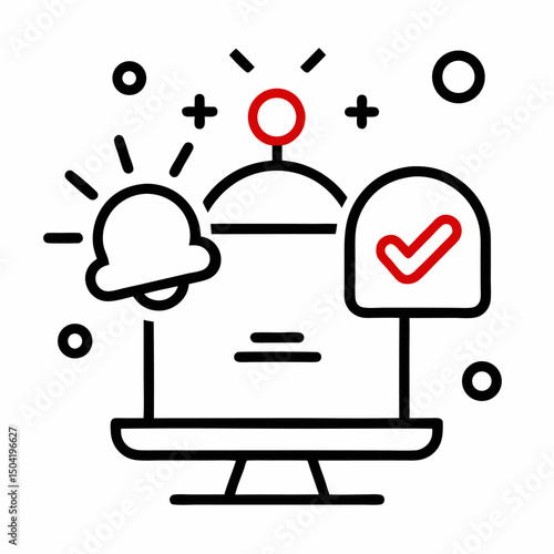 Notifications Overload Symbol – Icon Illustrating Digital Distraction & Information Stress