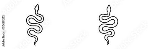 Abstract illustration of two intertwining serpents symbolizing duality and balance in nature