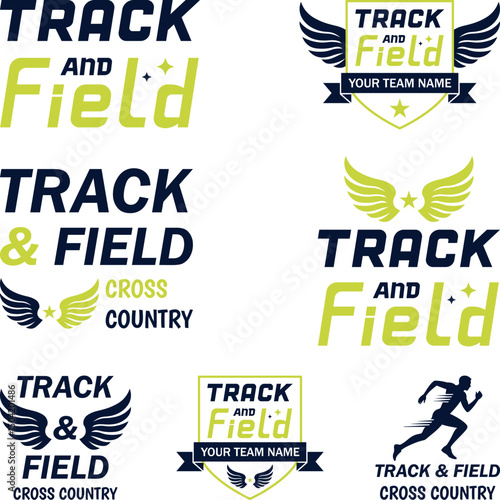 Track and Field SVG, Team Mascot logo Runner School Mascot Track Silhouette Illustration
