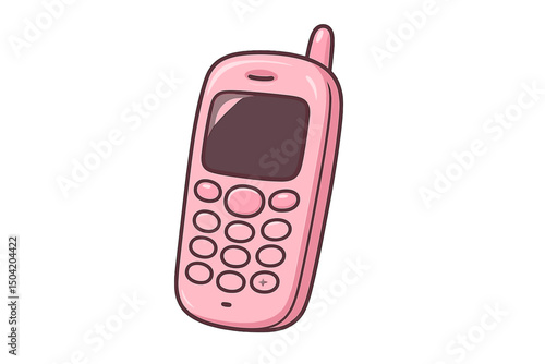 Retro pink mobile phone design highlighting nostalgia and vintage style in everyday life