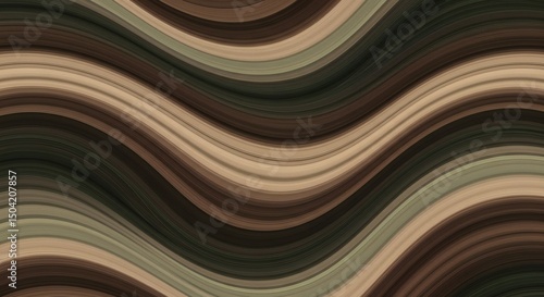 Abstract Brown and Beige Wave Pattern Background