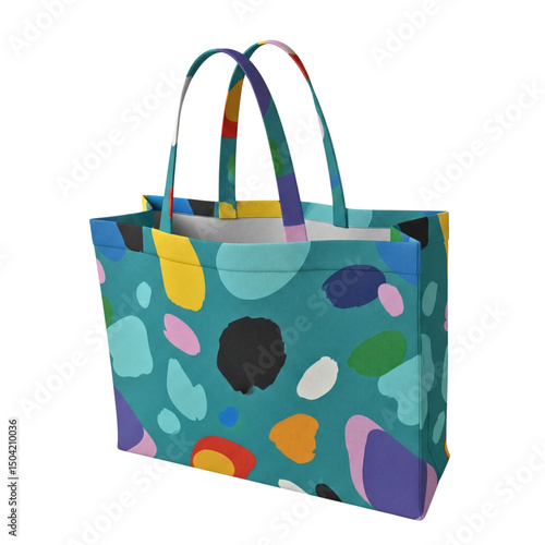 Fabric shopping bag isolated on transparent background 