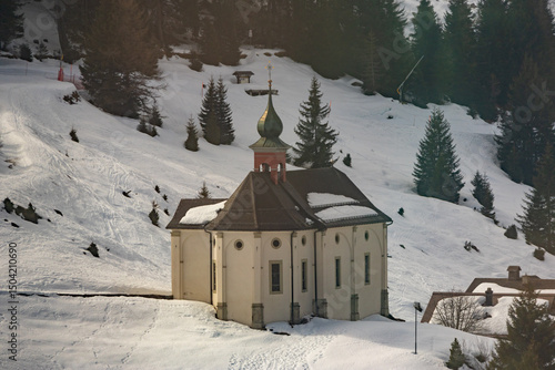 church in the snow