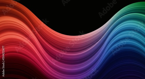 Abstract Colorful Wave Design with Gradient Hues