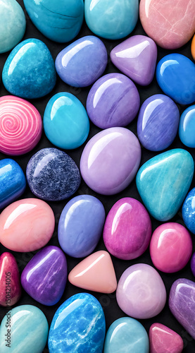 Vibrant Polished Gemstones mobile hd  Background – Assorted Colorful Crystals, Healing Stones, Tumbled Minerals  Art, Decor 