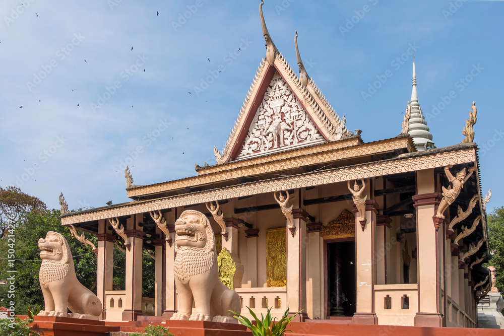 Fototapeta premium Centro de Artes y Oficios Wat Phnom Cambodia en Phnom Penh, Camboya