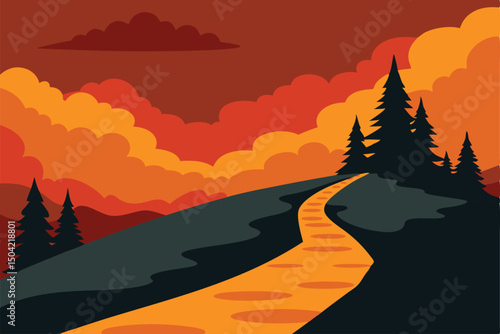 sunrise in mountains