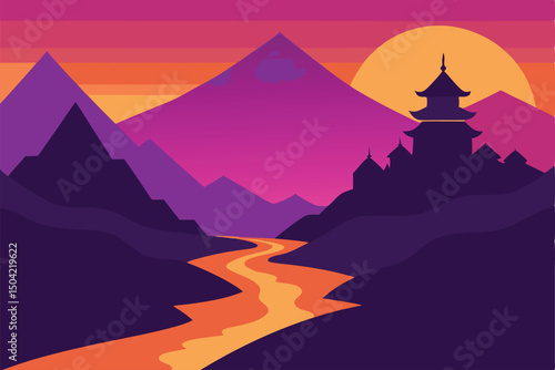 sunrise in mountains