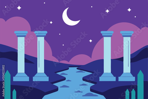 moon over the city