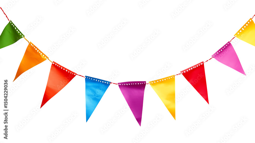 Fototapeta premium Colorful pennant chain