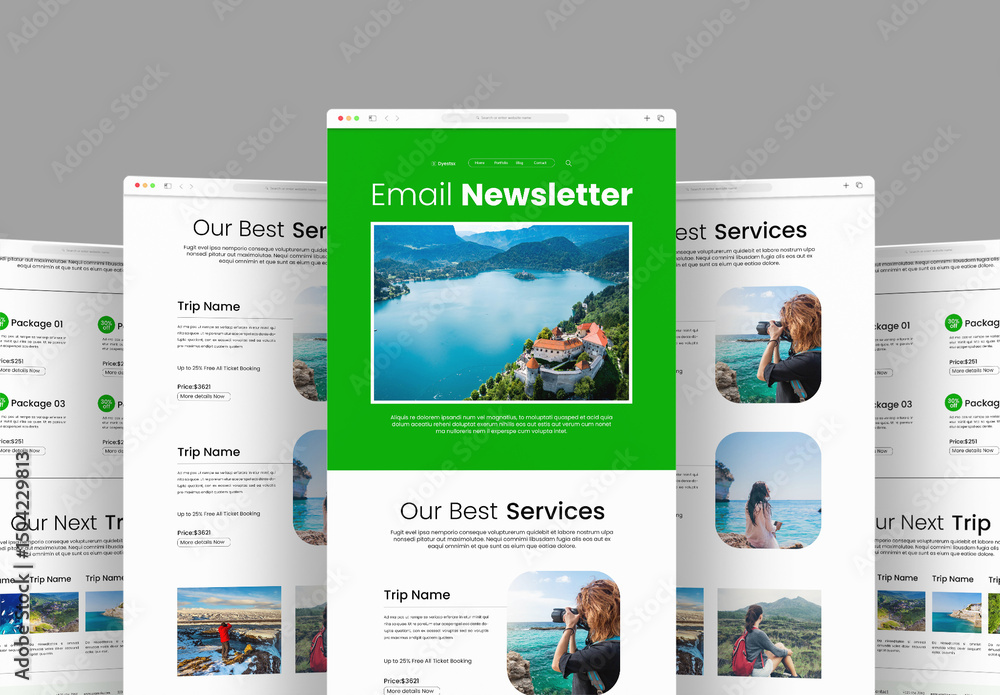 Professional Email Newsletter Design With Clean Layout And Modern