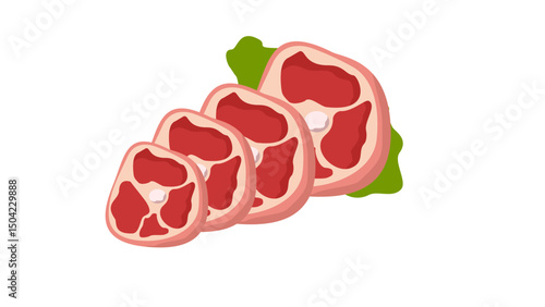 Sliced Meat Delicious Cuts of Pork, Beef, or Lamb for Your Recipe Inspiration