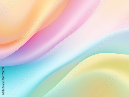 Colorful flowing abstract background with rainbow gradient hues.