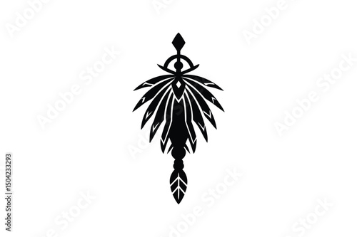 Native american talisman silhouette