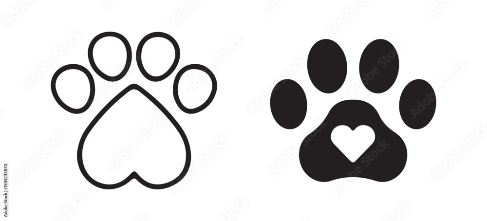 Fototapeta premium paw print vector