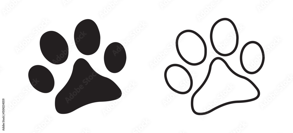 Fototapeta premium paw print vector