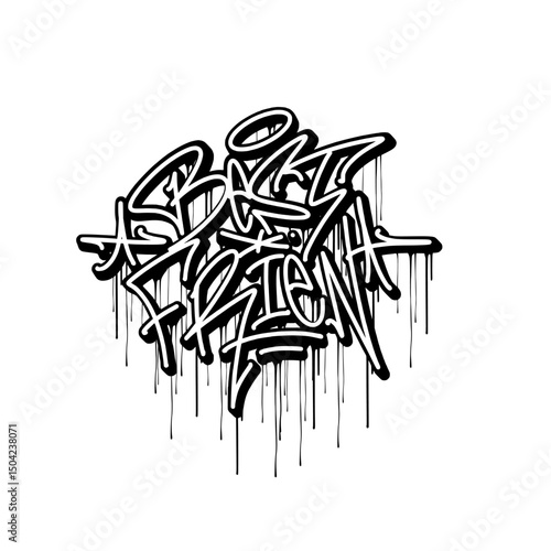 Best friend in graffiti style