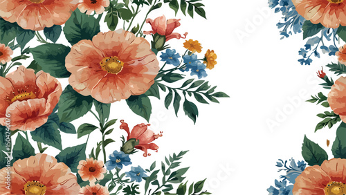 seamless floral pattern,  organic textures, vector pattern, Wallpaper, watercolor paint 