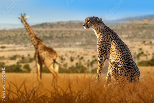 Canvas Print Cheetah in African savannah