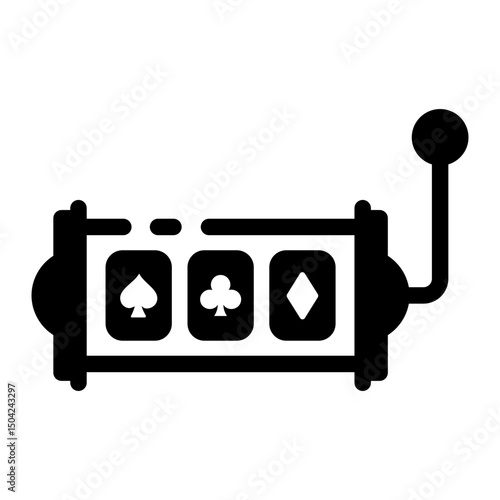 A line style icon depicting gambling machine
