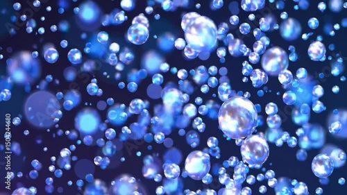 Wallpaper Mural Colorful bokeh effect with blue and purple bubbles in background   Torontodigital.ca