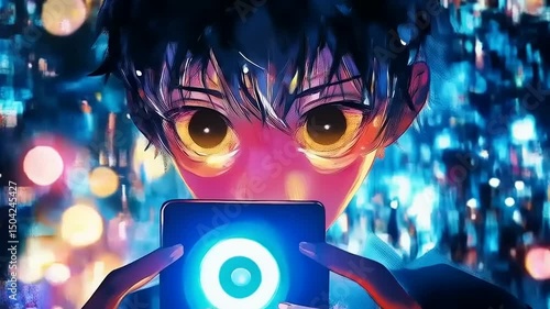 Youthful Connection Navigating Digital Realms and Capturing Urban Ambiance Artistically