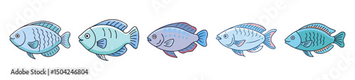 gourami fish icon, gourami fish line art - simple line art of gourami fish, perfect for gourami fish logos and icons