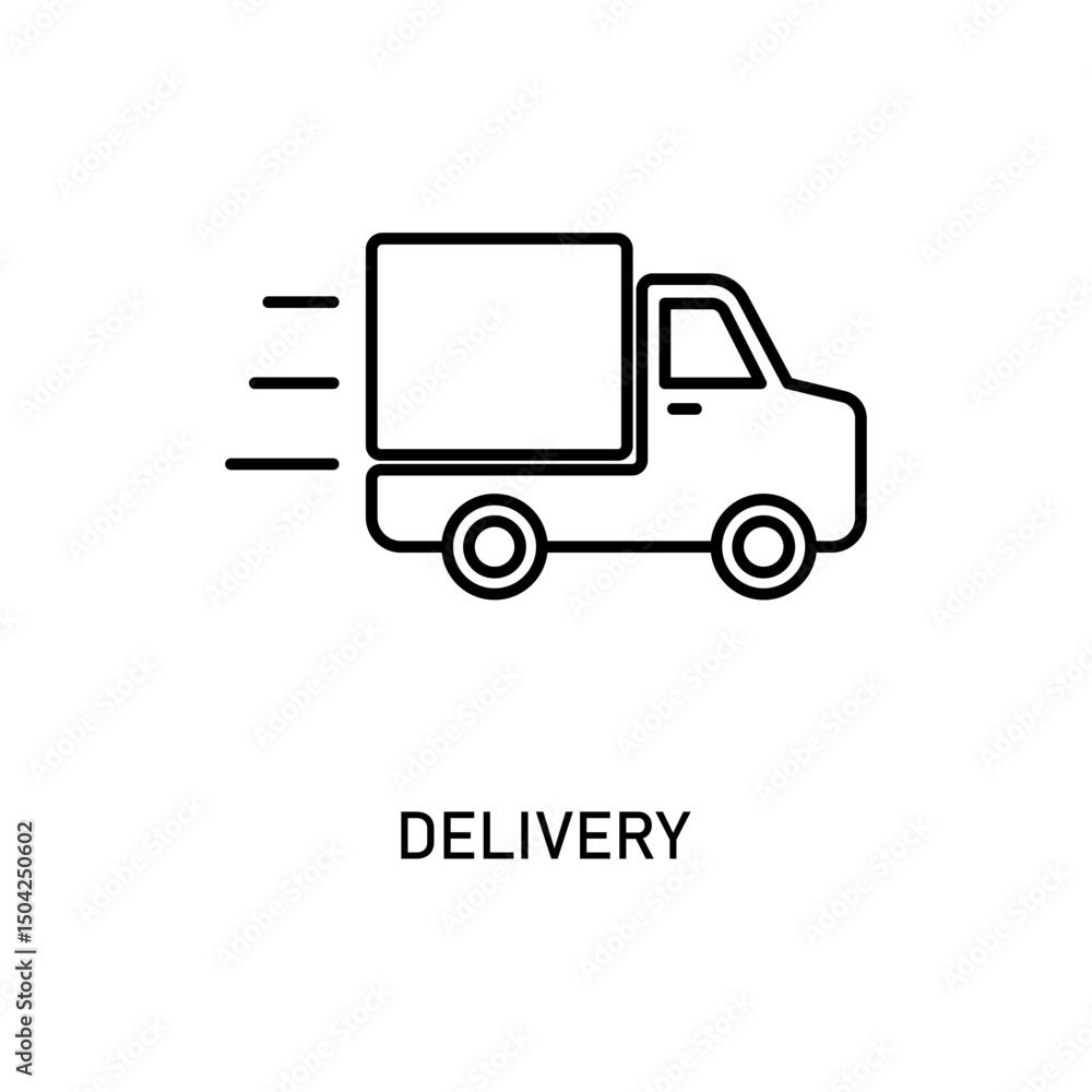 Icon a delivery, isolated against a clean background. Icon a delivery, isolated against a clean background.