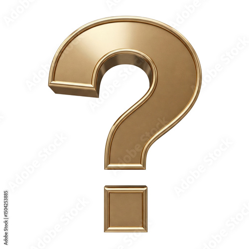 Question mark isolated on transparent background
