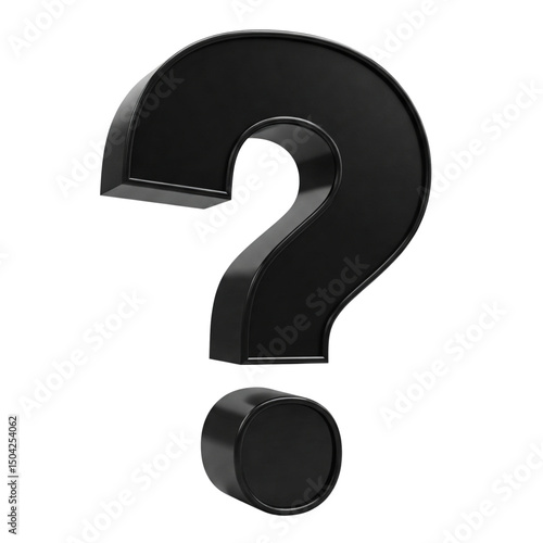 Question mark isolated on transparent background