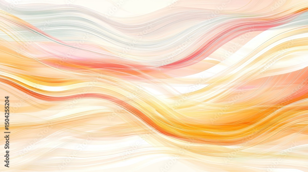 Obraz premium Soft Abstract Waves in Warm Colors with Gentle Flowing Motion
