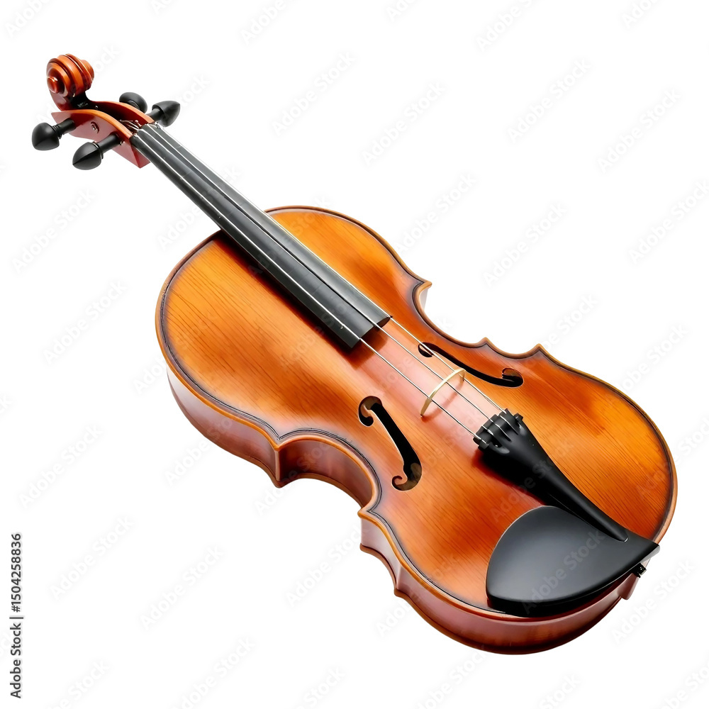 Fototapeta premium Classical Wooden Violin Clipart