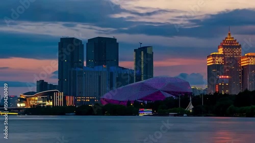 A time-lapse aerial video showcasing the city landmarks of Shenyang
